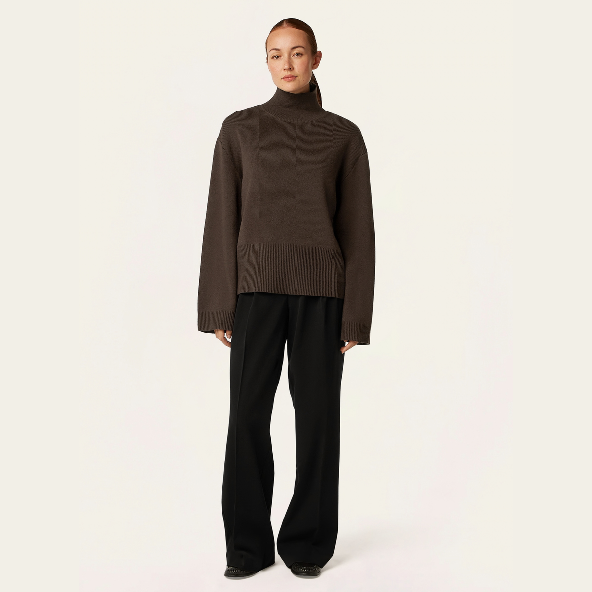Heavy Seawool Turtleneck - Dark Brown