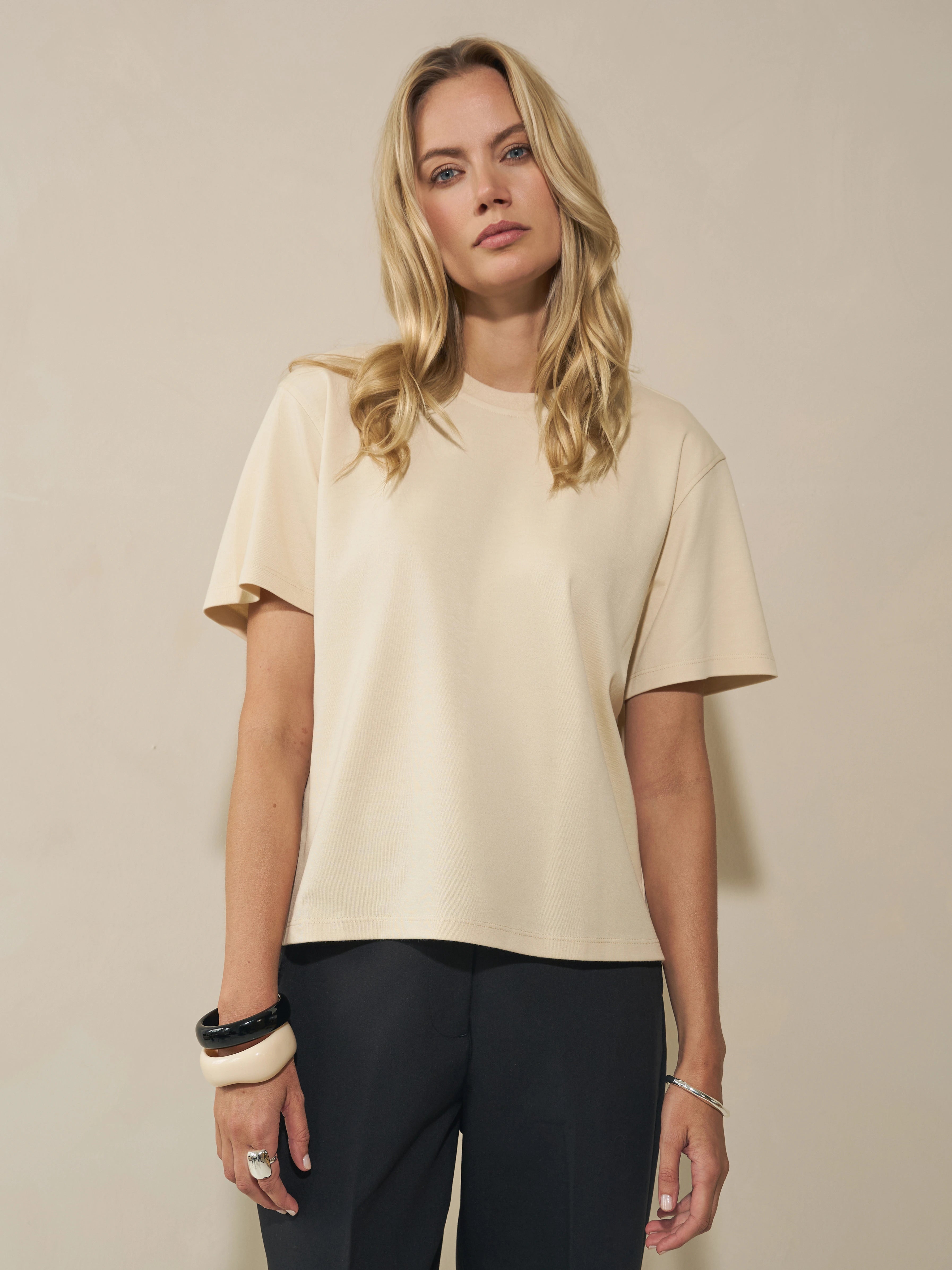 Boxy T-shirt - Beige