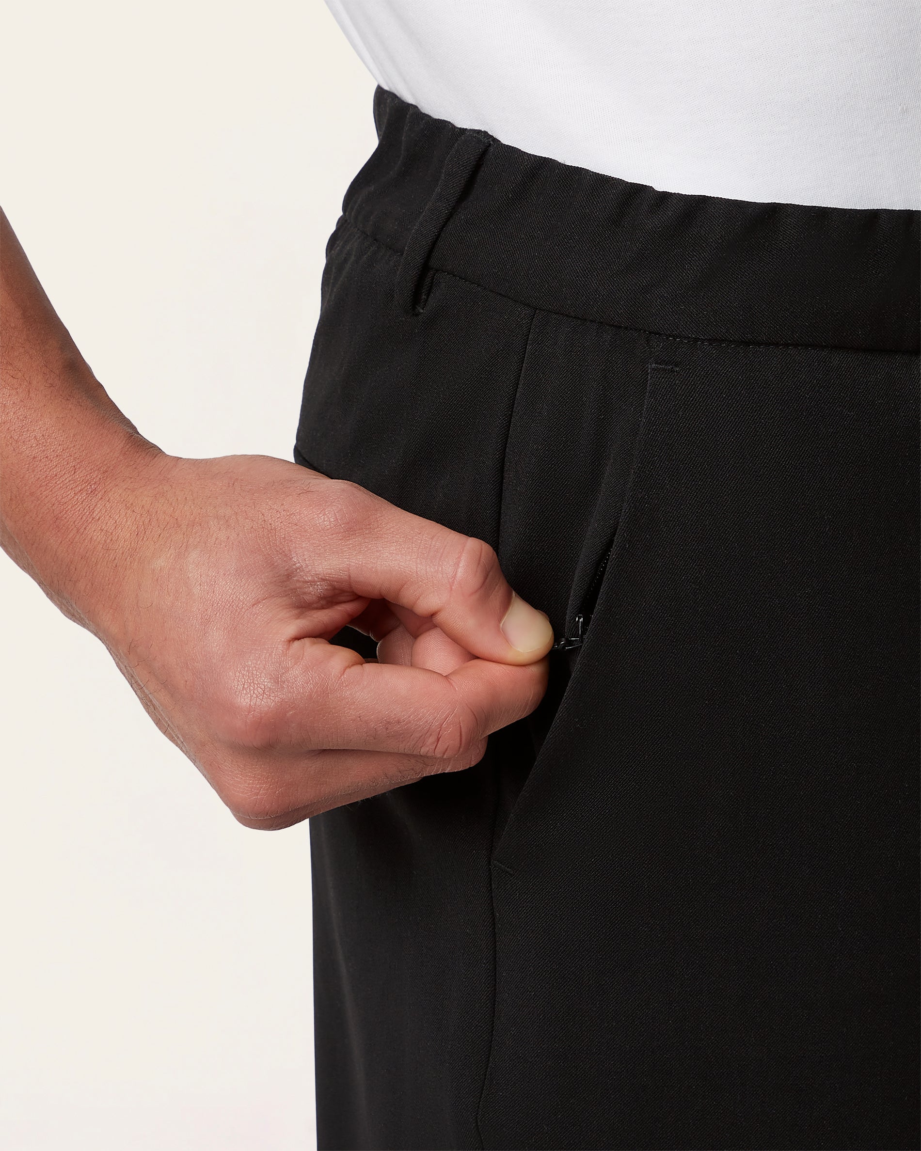 Straight Everyday Pants Black