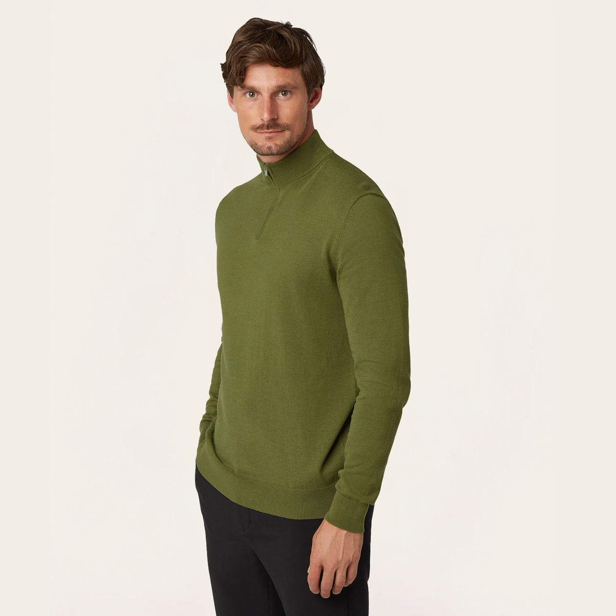 Seawool Half Zip Olive