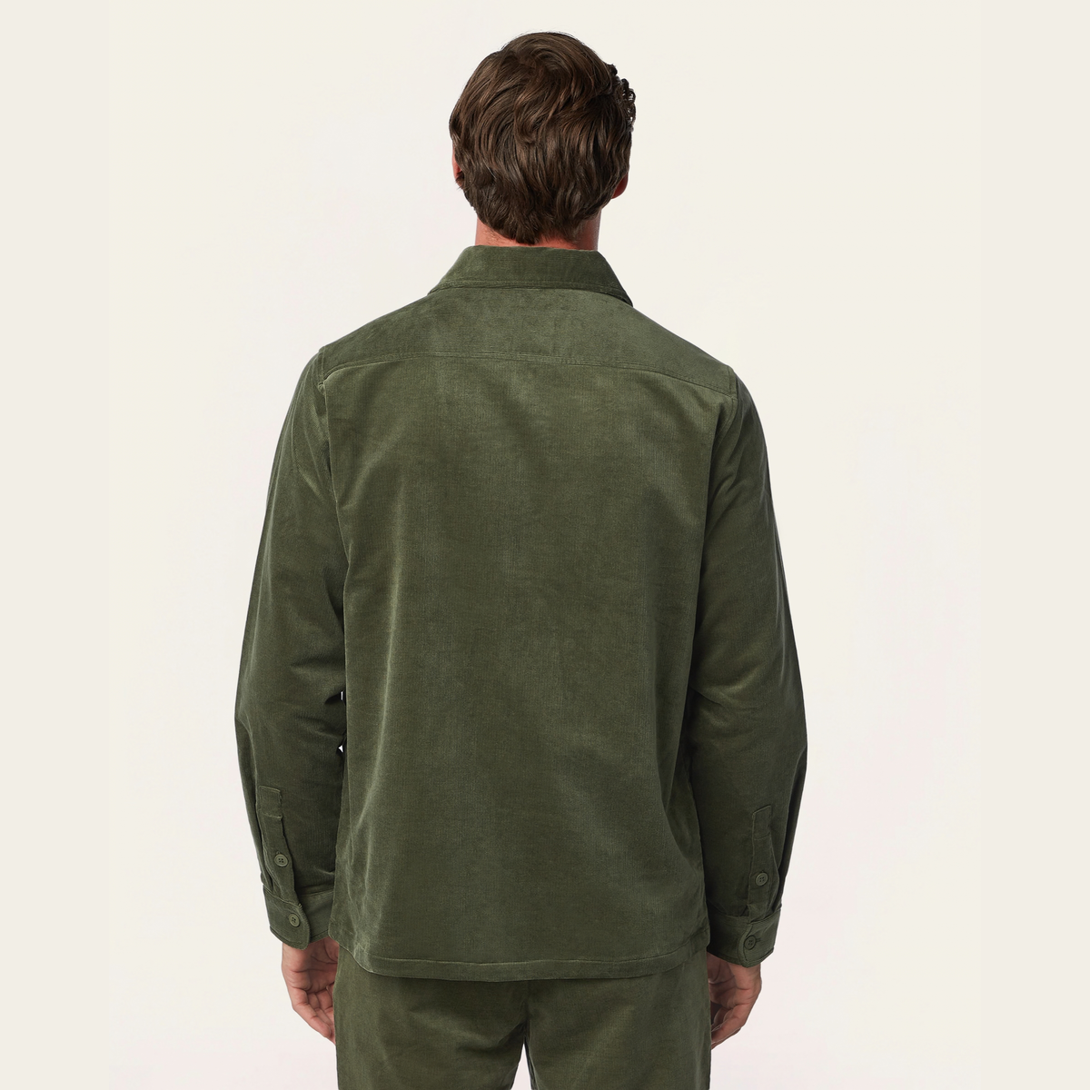 Corduroy Shirt Jacket Dark Olive