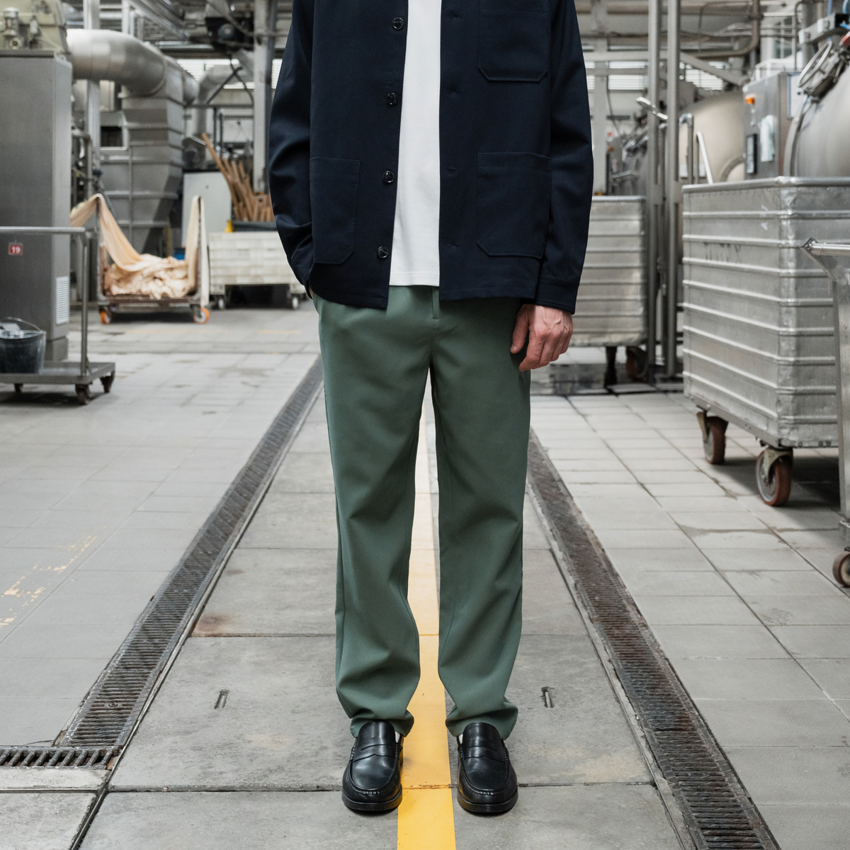 Straight pants Grass Green