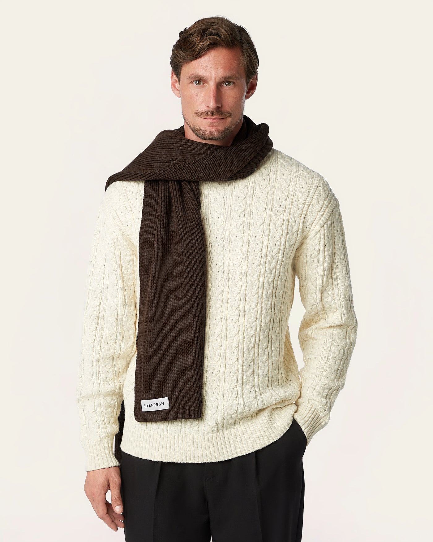 Heavy Seawool Scarf Dark Brown