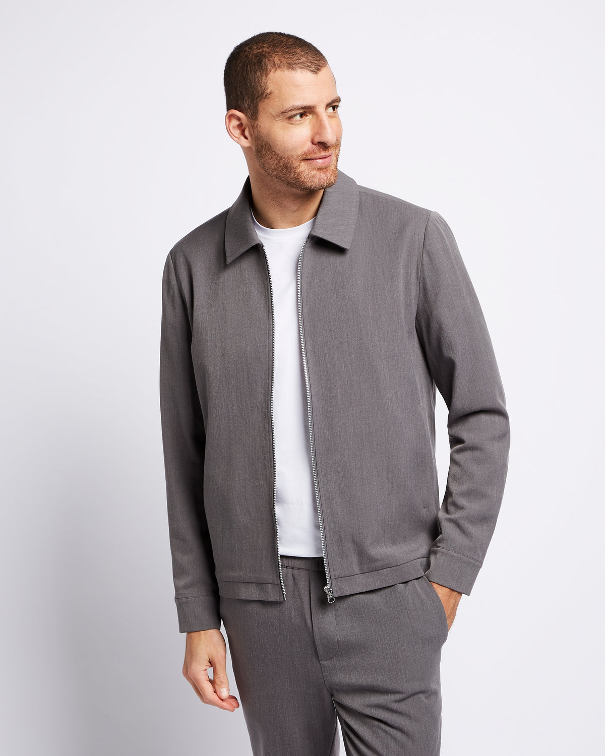 Grey Water-Repellent Performance Jacket | LABFRESH