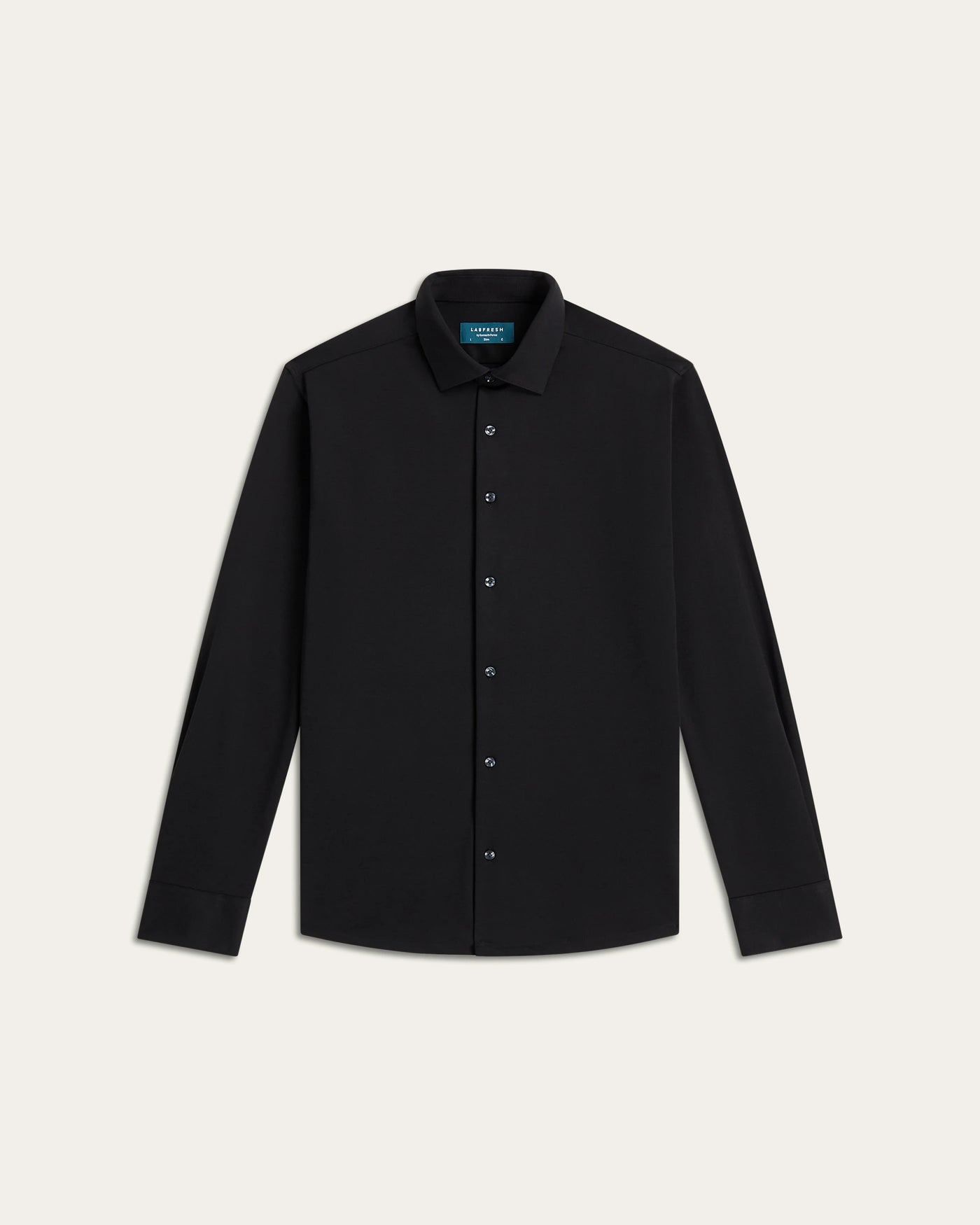 Knitted non-iron shirt black