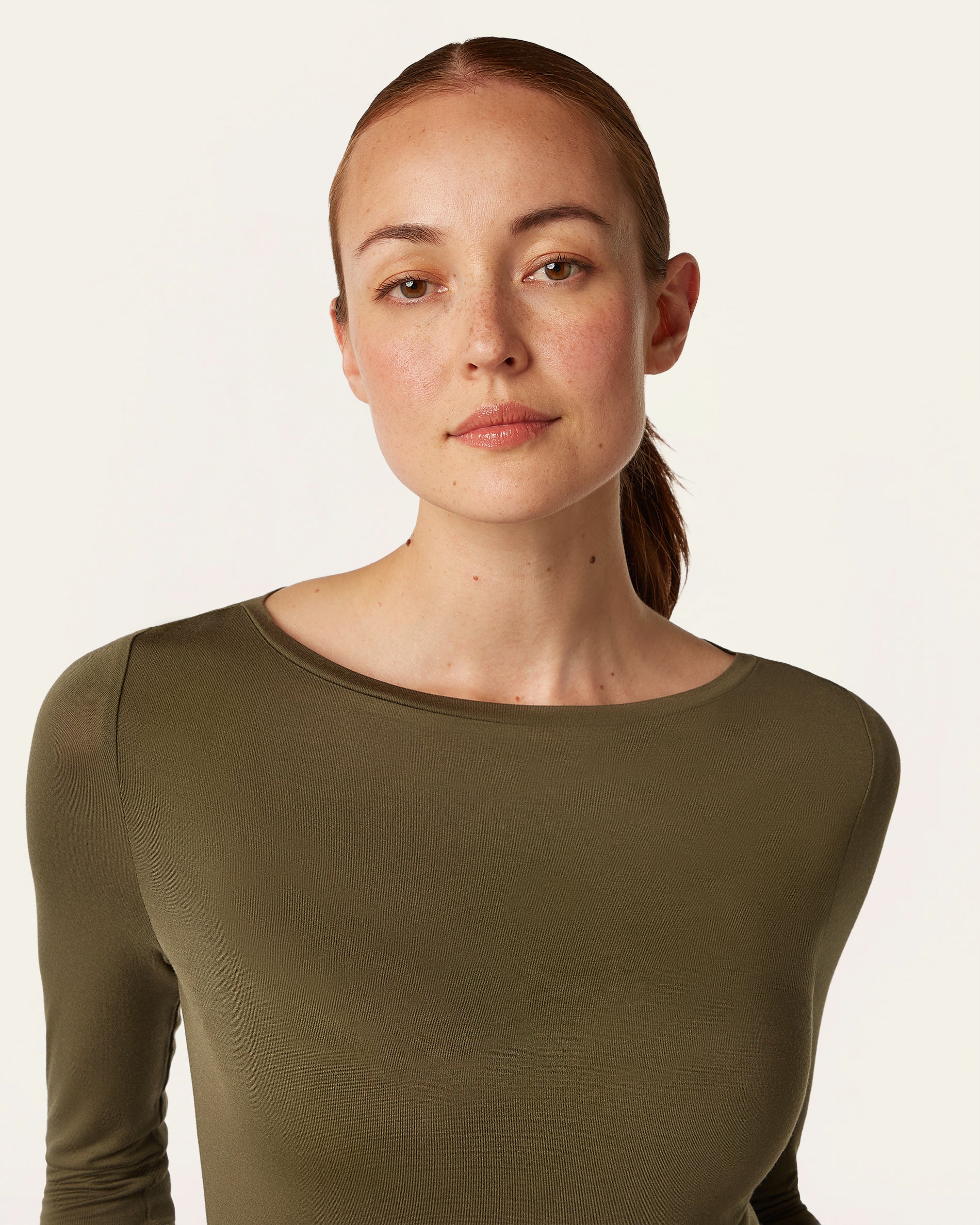 Boatneck Knit - Dark Olive