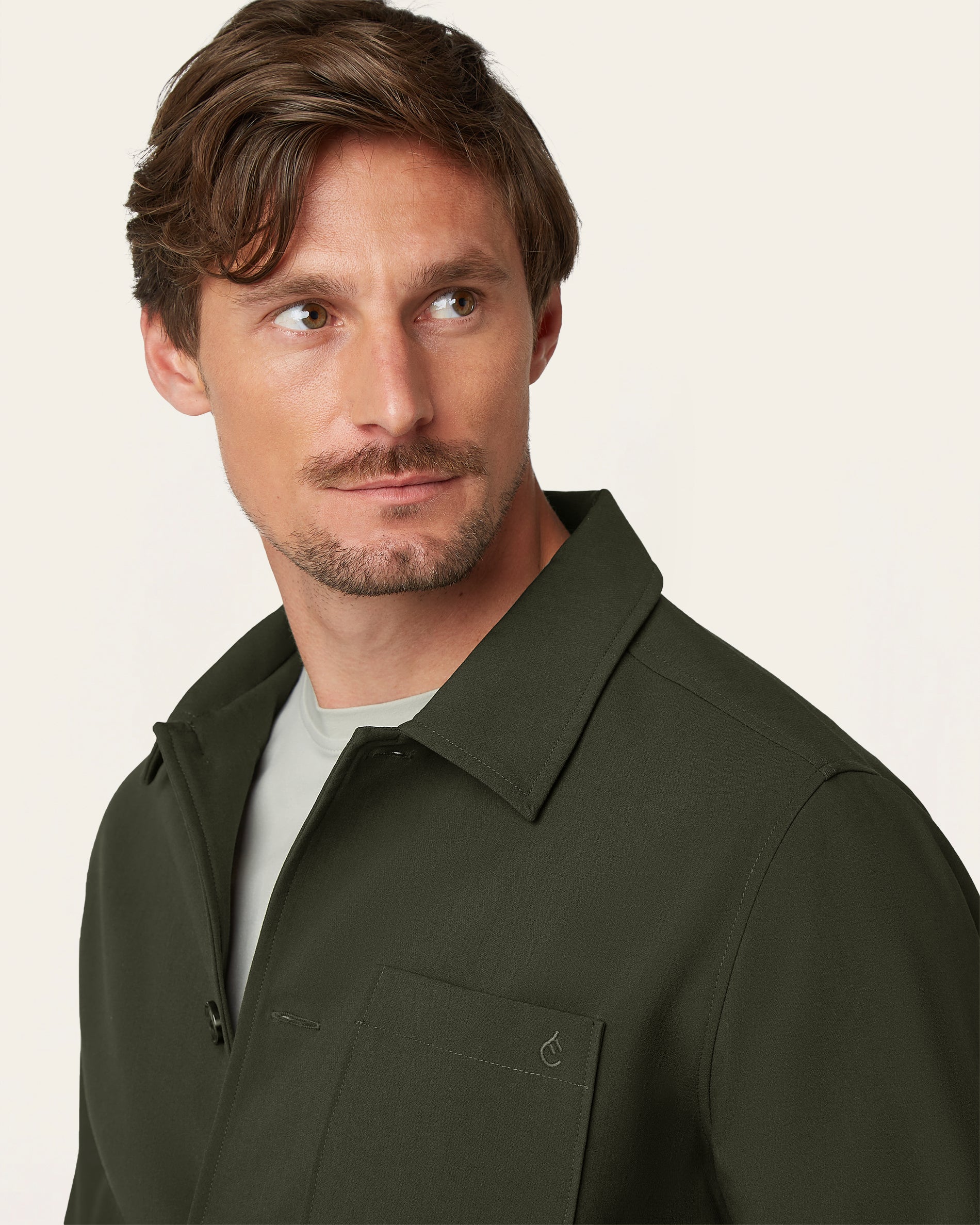 Shirt Jacket Dark Green